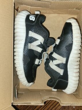 Black and White Kids Athletic Sneakers - New Balance Style